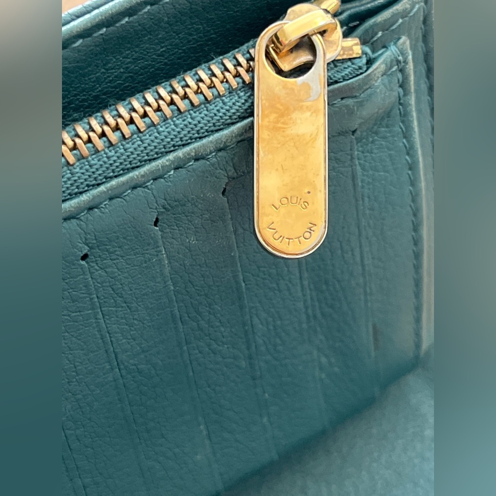 Louis Vuitton Mahina Amelia Wallet Teal Perforated Monogram Leather - Picture 11 of 15